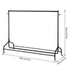 6ft Heavy Duty Clothes Rail Display Garment Rack Dress Hanging Shoes Shelf Stand