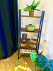 Industrial Shelving Unit Vintage Metal Bookcase Ladder Shelf Storage Rack Office