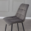 Glass Dining Table and 2 / 4 Grey Chairs Optional Lounge Office Home Furniture