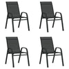 5 Piece Garden Dining Set Black R8I6