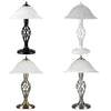 Barley Twist Table Lamp Traditional Glass Living Room 47CM Tall Light LED Bulb