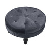 Chesterfield Button Large Plush Velvet Round Pouffe Footstool Coffee Table Seat