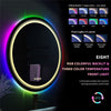 Ultra-Modern Round LED Bathroom Mirror RGB Backlit Stepless Colors Dimmable Wall