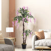 Large Potted Pink Wisteria Flower Artificial Tree Fake Plant Home Garden Decor