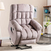 Electric Power Lift Riser Recliner Chair Fabric Heat & Massage Armchair Beige