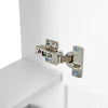 White Bathroom Mirror Cabinet Wall Mounted Storage LED Unit Corner Wooden Shelf