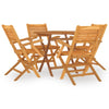 5 Piece Garden Dining Set Solid Wood Teak H3T4