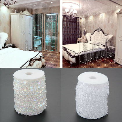 30M Garland Diamond Acrylic Crystal Bead String Curtain Wedding Party Decoration