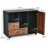 Mobile File Cabinet Lateral Stationery Storage Large Printer Stand W/ 2 Drawers