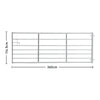 3-12ft Galvanised Metal Field Farm Entrance 7 Bar Equestrian Security Gate Fence