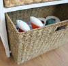 Large White Basket Storage Unit,Wicker Drawers,Hallway, Kitchen,Bathroom storage