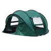 3-4 Man Pop up Camping Tent Hiking Outdoor Tent 2 window 2 door floor Waterproof