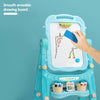 Kids Folding Double Sided Magnetic Drawing Board Easel with Colour Chalk Eraser