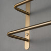 THREE Stagger Layers Towel Rack Luxury Brushed Gold 304 Stainless Steel