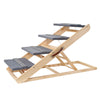 2In1 Portable Folding Pet Stairs for Dog Cat High Bed Steps Safety Car Wood Ramp