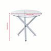 Modern 5Pcs Round Dining Table and Chairs Set 4 for Dining Room Space Saving