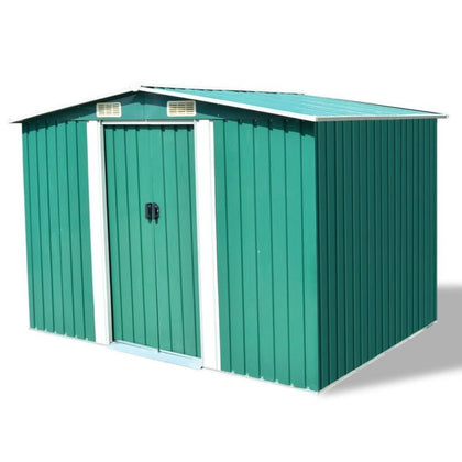 Garden Storage Shed Green Metal 257x205x178 P6U5