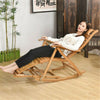 Bamboo Rocking Chair Handmade Arm Chair Indoor Outdoor Balcony Relaxing Recliner