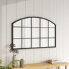 Large Arched Vintage Window Style Wall Hanging Mirror Rustic Window Mirror Black