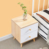 2White Drawers Storage Wood Bedside Cabinet Nightstand Small Side Table Bedroom
