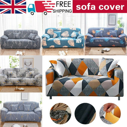 1/2/3 Seater Sofa Covers Elastic Stretch Settee Slipcover Couch Floral Free Case