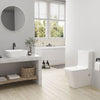 Full Base White Ceramic Toilet Soft Close Coupled Bathroom Pan Seat WC Cloakroom