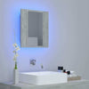 Vanity Cloakroom RGB LED Bathroom Mirror Cabinet Concrete Grey Unit 40x12x45cm