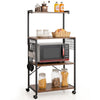 4-Tier Kitchen Baker’s Rack Industrial Utility Storage Shelf Microwave Stand