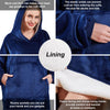 Hoodie Blanket Reversible Oversized Ultra Plush Sherpa Giant Hooded Sweatshirt