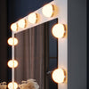 Dressing Table White Vanity Set Makeup Desk with Stool Mirror Drawer LED Lights