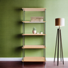 5 Tier Shelving Display Unit Versatile Wall & Pantry Storage Modern Wooden Metal
