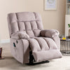 Electric Power Lift Riser Recliner Chair Fabric Heat & Massage Armchair Beige
