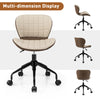 Linen Fabric PU Leather Office Chair Ergonomic Swivel Computer Desk Chairs