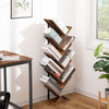 Tree Bookshelf Tall 9-Tier Floor Standing Book Shelf Bookcase Metal Frame