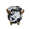Cow Footstool Ottoman Cushion Padded Upholstered Stool Pouffe Footrest Seat Kids