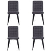 4pcs Velvet Dining Chairs Kitchen Dinning Room Padded High Back Seat Metal Legs