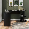 Corner Computer Table Laptop Home Study Wrokstation Desk Storage Shelves BT