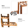 9 Tier Wood Plant Stand Holder Book Shelf Carbonized Ladder Pot Display Balconie