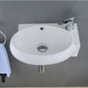 Modern Bathroom Sink Wall Mounted Cloakroom Hand Wash Basin White Ceramic Bowl