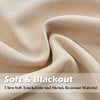 2 Panels Beige Curtain Blackout Ring Top Drapes for Bedroom Drapes Curtains
