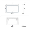 Bluetooth Bathroom Mirror with LED Light 3 Colors Touch Sensor Demister Pad