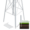 8FT Metal Windmill Garden Ornamental Wind Mill Weather Vane Weather Resistant