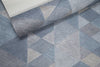 Arthouse Geometric Luxe Denim Blue Grey Heavy Vinyl Wallpaper Paste the Wall