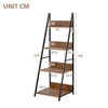 4 Tier Ladder Shelf Bookcase Display Storage Unit Free Standing Living Room