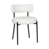 Teddy Fleece Bedroom Chair Upholstered Dressing Chair Modern White Soft Velvet
