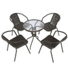 Garden Bistro Patio Furniture Set Folding Table Chairs Outdoor Indoor Rattan NEW