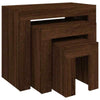 3x Nesting Coffee Tables Engineered Wood Table Furniture Multi Colours vidaXL