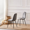 Dining Chairs 2/4/6pcs Modern Suede/Velvet Back Sturdy metal Legs Office/Cafe