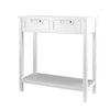 Console Table Wooden Entryway Side Table w/2 Drawers and Storage Shelf Vanity