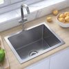 Handmade Kitchen Sink Plumbing Utility Waste Basin Stainless Steel